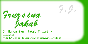 fruzsina jakab business card